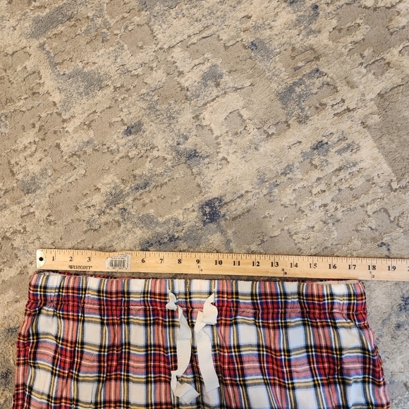 J. Crew Flannel Pajama Pant White Stewart Tartan Plaid Size Large - Picture 5 of 12